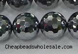 CTZ624 15.5 inches 12mm faceted round terahertz beads wholesale