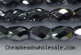 CTZ648 15.5 inches 7*11mm faceted rice terahertz beads wholesale