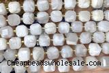 CUBE221 15 inches 10mm faceted cube white crazy lace agate beads wholesale