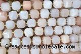 CUBE223 15 inches 10mm faceted cube pink aventurine beads wholesale