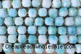 CUBE229 15 inches 10mm faceted cube jade beads wholesale