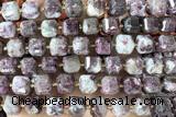 CUBE233 15 inches 10mm faceted cube tourmaline beads wholesale