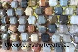 CUBE235 15 inches 10mm faceted cube jasper beads wholesale