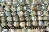 CUBE243 15 inches 10mm faceted cube rhyolite gemstone beads wholesale