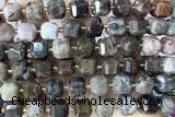 CUBE245 15 inches 10mm faceted cube jasper beads wholesale