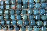 CUBE246 15 inches 10mm faceted cube Indian bloodstone beads wholesale