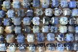 CUBE247 15 inches 10mm faceted cube dumortierite beads wholesale