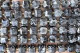 CUBE250 15 inches 10mm faceted cube black labradorite beads wholesale