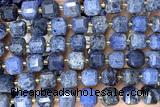 CUBE251 15 inches 10mm faceted cube dumortierite beads wholesale