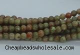 CUG01 15.5 inches 4mm round unakite gemstone beads wholesale