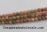 CUG100 15.5 inches 4mm round Chinese unakite beads wholesale