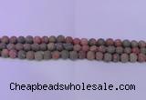 CUG181 15.5 inches 6mm round matte unakite gemstone beads