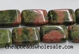 CUG53 16 inches 13*18mm rectangle natural unakite gemstone beads