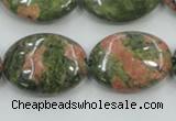 CUG62 16 inches 18*25mm oval natural unakite gemstone beads wholesale