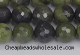 CUJ103 15.5 inches 10mm faceted round African green autumn jasper beads