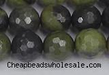 CUJ104 15.5 inches 12mm faceted round African green autumn jasper beads