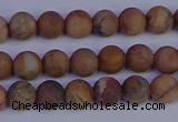 CVJ11 15.5 inches 6mm round matte venus jasper beads wholesale