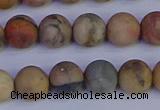 CVJ14 15.5 inches 10mm round matte venus jasper beads wholesale