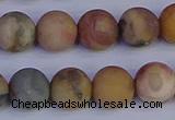 CVJ15 15.5 inches 12mm round matte venus jasper beads wholesale