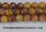 CVJ21 15.5 inches 4mm faceted round venus jasper beads wholesale