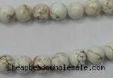 CWB312 15.5 inches 8mm round howlite turquoise beads wholesale