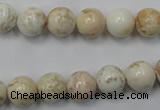 CWB314 15.5 inches 12mm round natural howlite turquoise beads