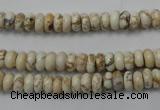 CWB320 15.5 inches 3*6mm rondelle natural howlite turquoise beads