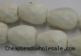 CWB338 15.5 inches 15*22mm faceted teardrop howlite turquoise beads