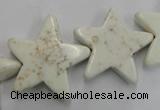 CWB379 15.5 inches 25*25mm star howlite turquoise beads wholesale