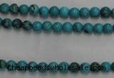 CWB551 15.5 inches 3mm round howlite turquoise beads wholesale