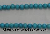 CWB552 15.5 inches 4mm round howlite turquoise beads wholesale