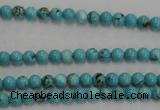 CWB553 15.5 inches 4mm round howlite turquoise beads wholesale