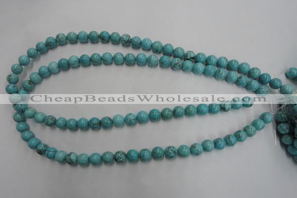 CWB556 15.5 inches 8mm round howlite turquoise beads wholesale