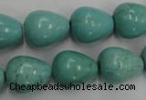 CWB677 15.5 inches 13*16mm teardrop howlite turquoise beads wholesale