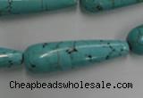 CWB679 15.5 inches 10*38mm teardrop howlite turquoise beads wholesale