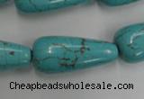 CWB680 15.5 inches 13*30mm teardrop howlite turquoise beads wholesale