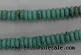 CWB684 15.5 inches 3*8mm rondelle howlite turquoise beads wholesale