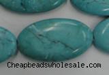 CWB738 15.5 inches 20*36mm oval howlite turquoise beads wholesale