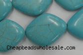 CWB745 15.5 inches 20*26mm diamond howlite turquoise beads wholesale