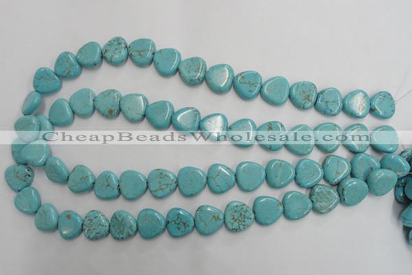 CWB748 15.5 inches 14*14mm triangle howlite turquoise beads wholesale