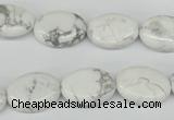 CWB85 15.5 inches 13*18mm oval natural white howlite beads