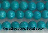 CWB850 15.5 inches 4mm round howlite turquoise beads wholesale