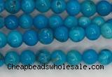 CWB856 15.5 inches 3mm round howlite turquoise beads wholesale