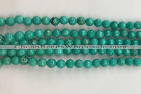 CWB864 15.5 inches 6mm round howlite turquoise beads wholesale