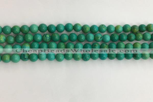 CWB869 15.5 inches 4mm round howlite turquoise beads wholesale