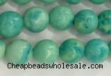 CWB875 15.5 inches 4mm round howlite turquoise beads wholesale