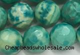 CWB882 15.5 inches 8mm round faceted howlite turquoise beads