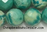 CWB883 15.5 inches 10mm faceted round howlite turquoise beads