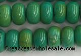 CWB899 15.5 inches 4*6mm rondelle howlite turquoise beads