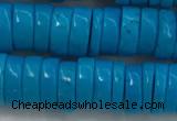 CWB907 15.5 inches 3*8mm tyre howlite turquoise beads wholesale